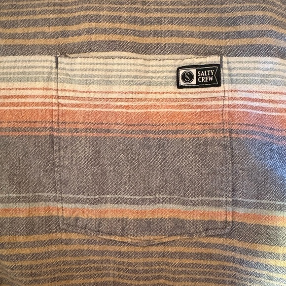 Salty Crew Men's Multicolor Striped Button Down Shirt - Picture 4 of 7